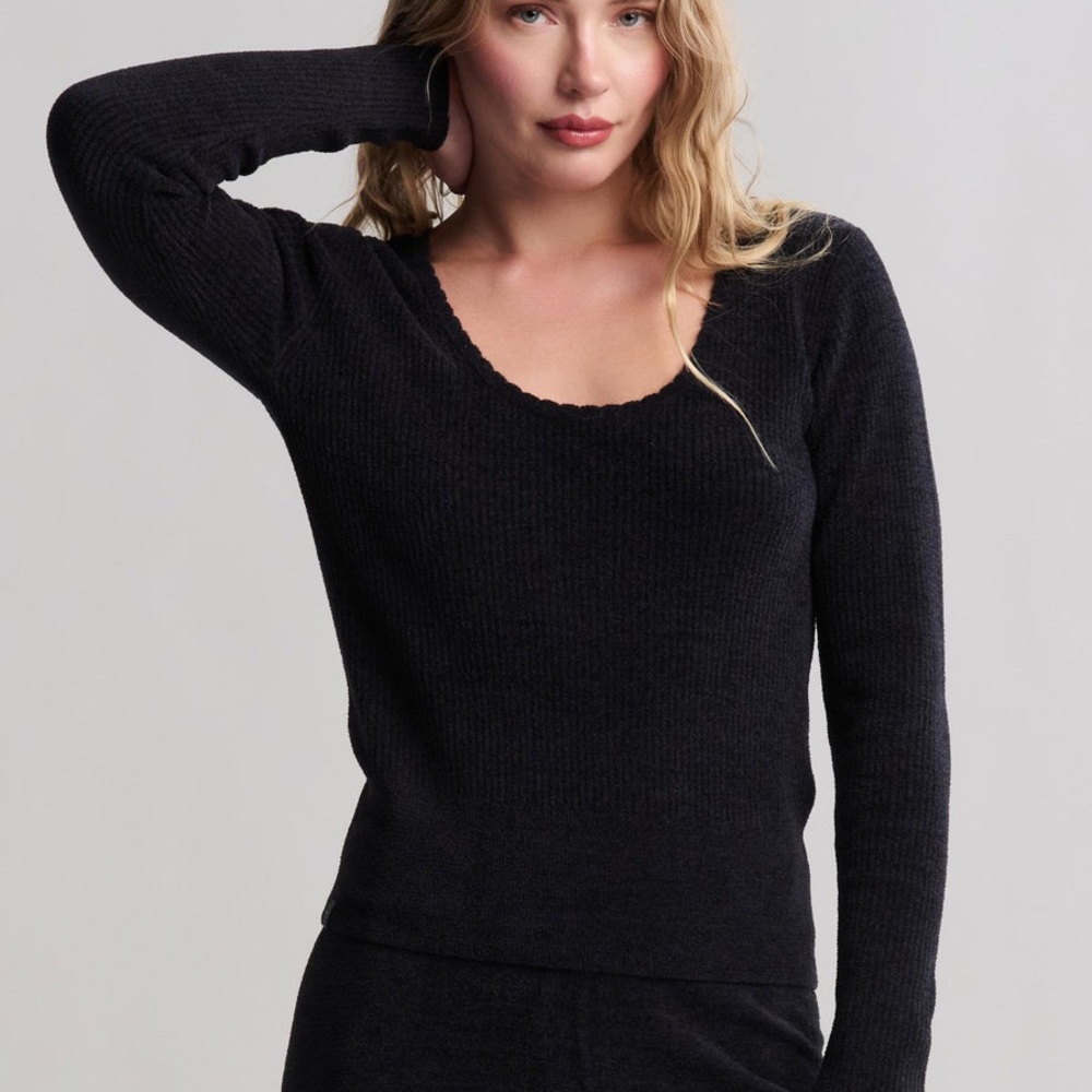 NWOT BAREFOOT DREAMS COZYCHIC RIBBED SWEATER XS